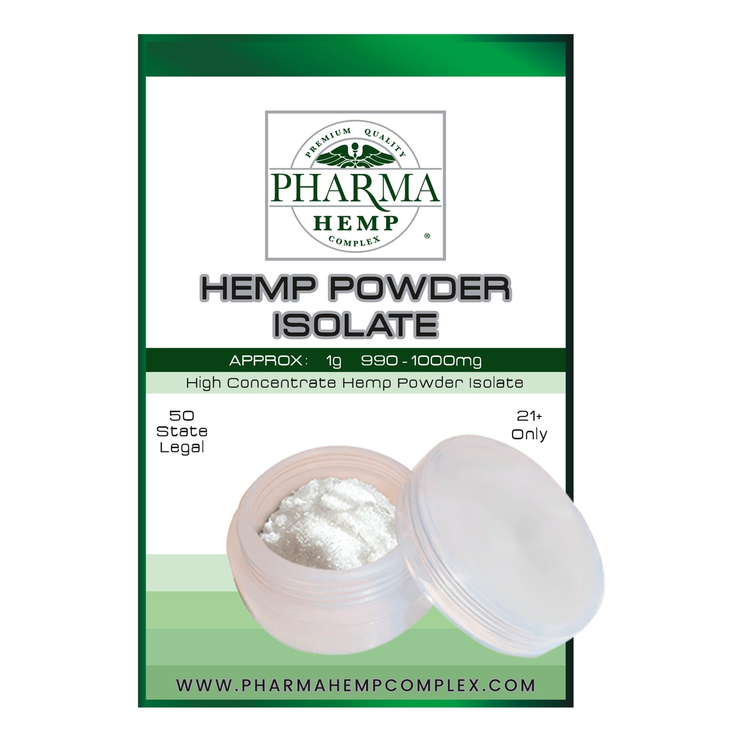 Pharma Hemp Complex CBD Isolate Powder / CBD Crystalline