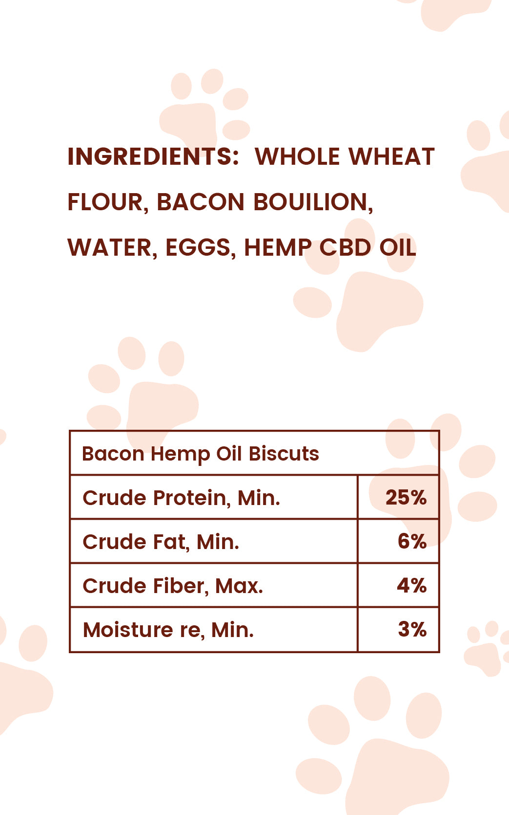 CBD Oil Bacon Dog Biscuits